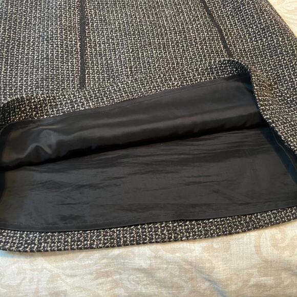 Halogen mini skirt tweed like wool blend lined exposed stitching & zipper Sz 6 - Picture 5 of 9